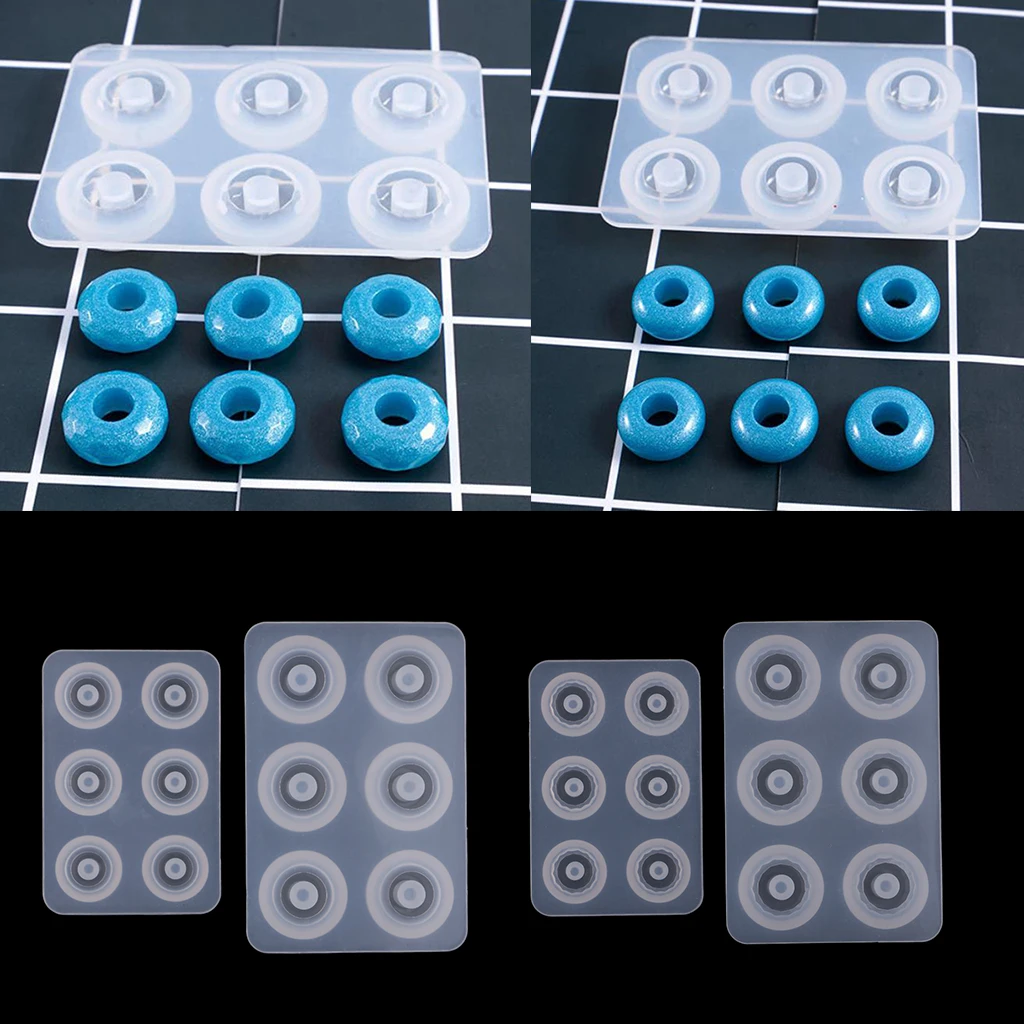 Прозрачные круглые большие силиконовые бусины 4 набора|Принадлежности для