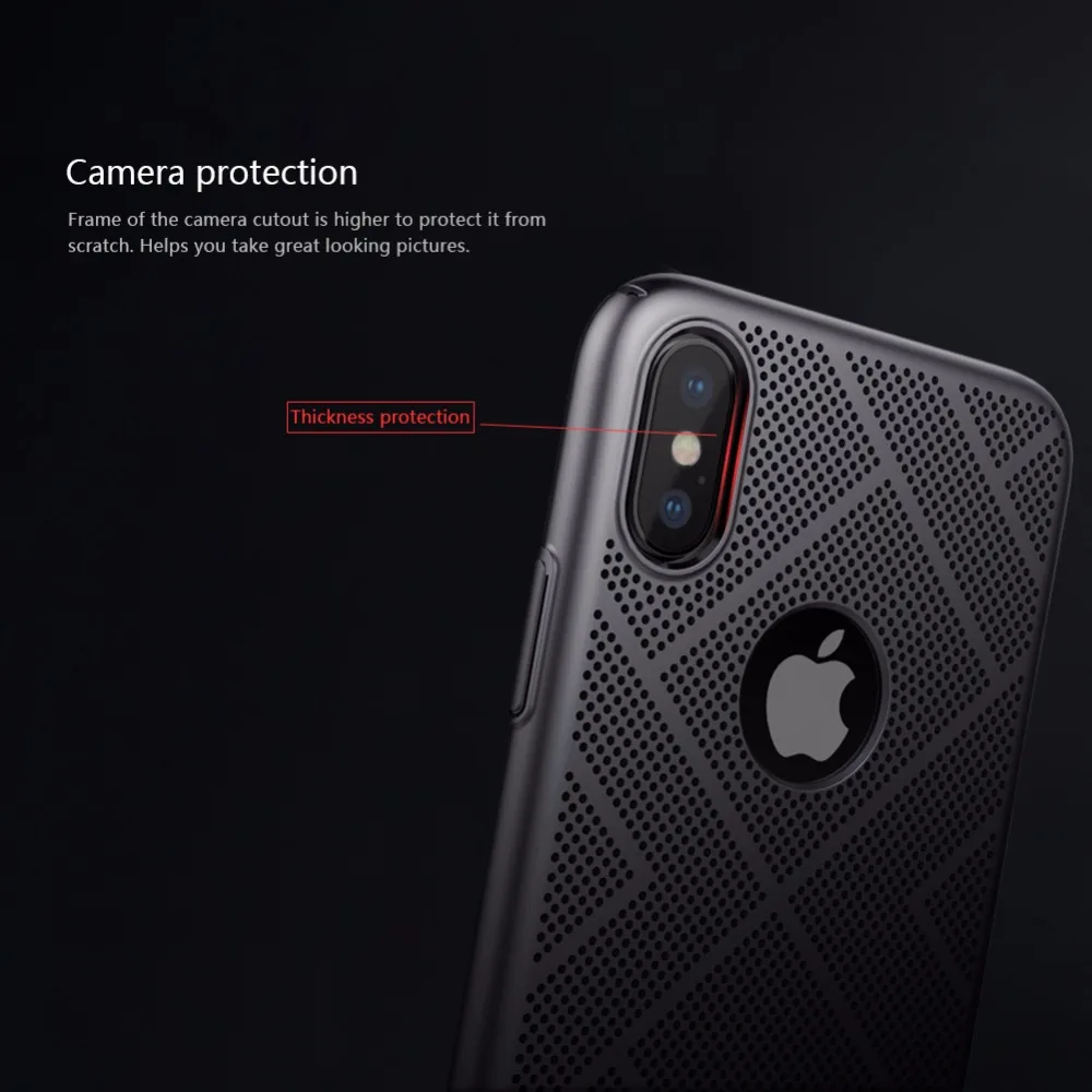 NILLKIN теплоотвод телефон Жесткий Чехол для iphone x задняя крышка матовый защитный