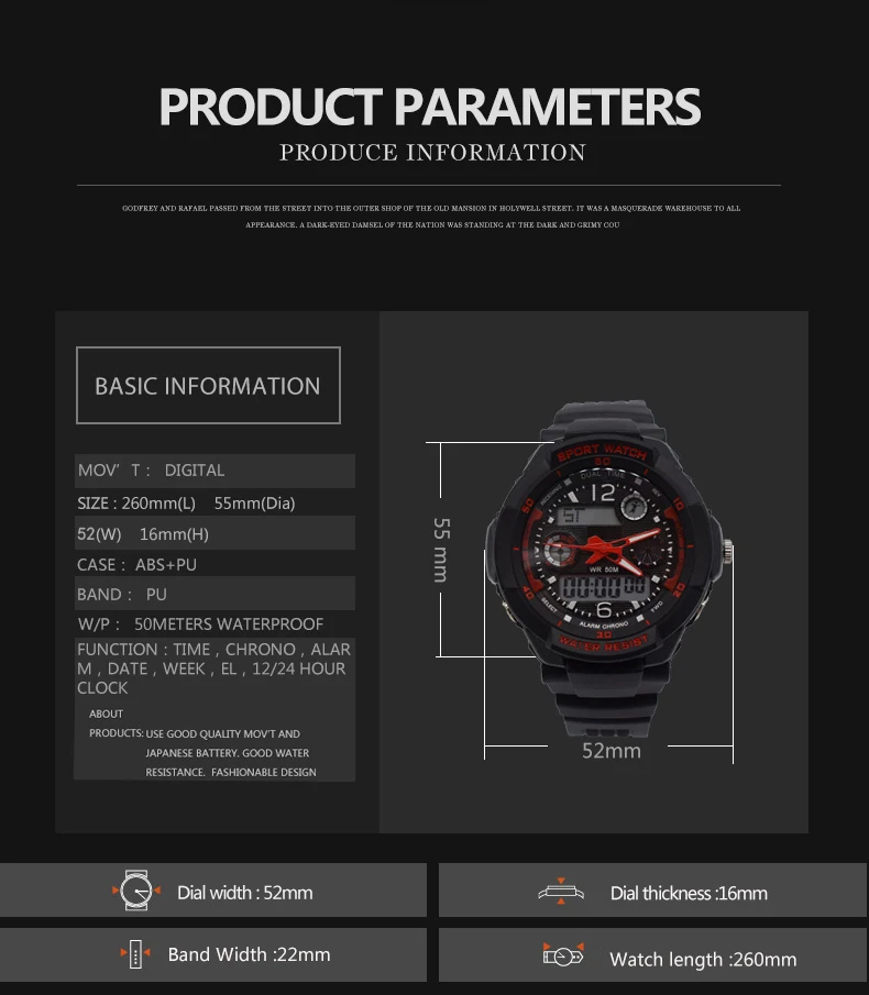 Xfcs водонепроницаемые наручные электронные автоматические часы для детей digitais