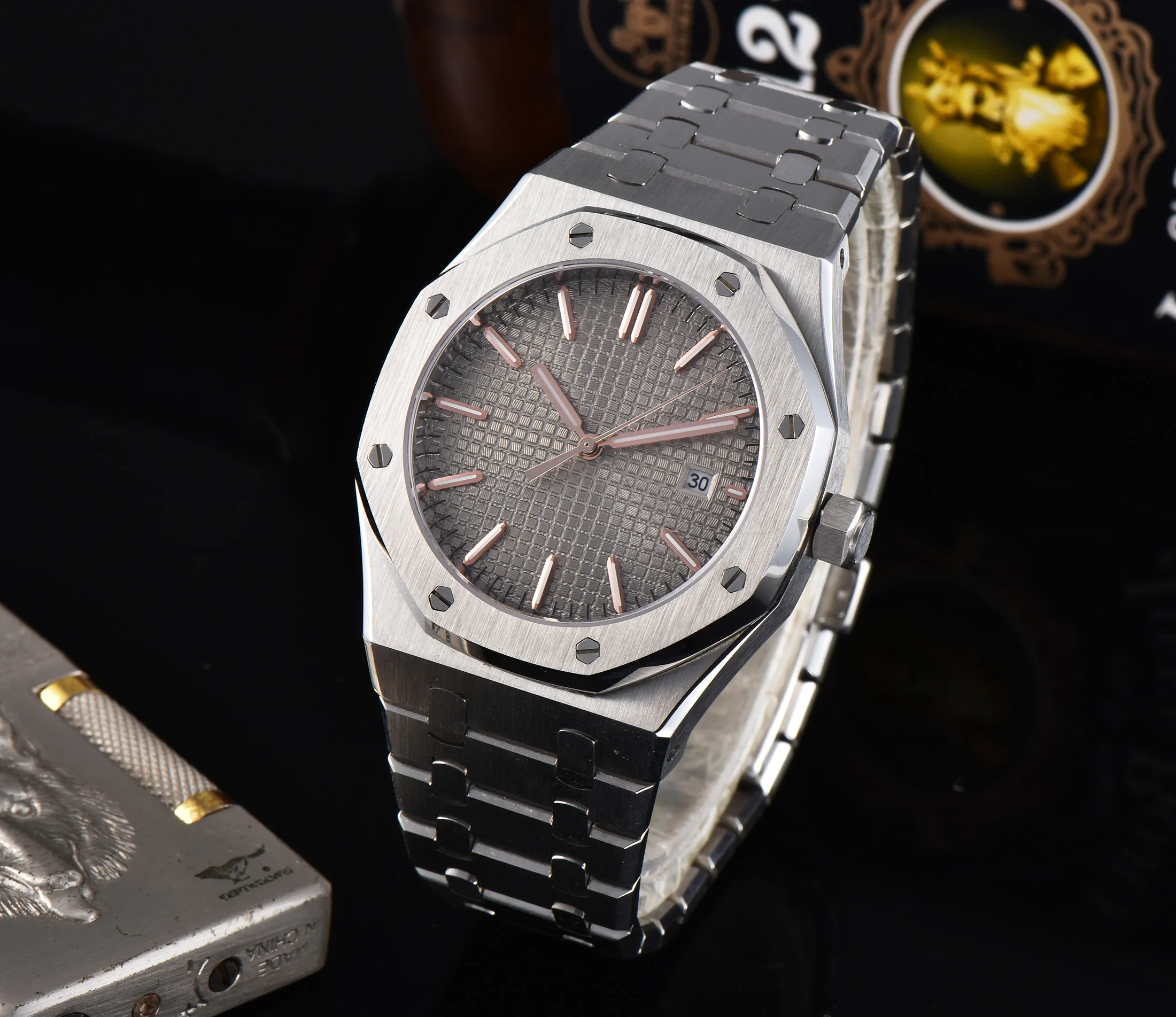 Часы Corgeut41mm щеткой из нержавеющей стали 316 браслет Японии miyota автоматическое