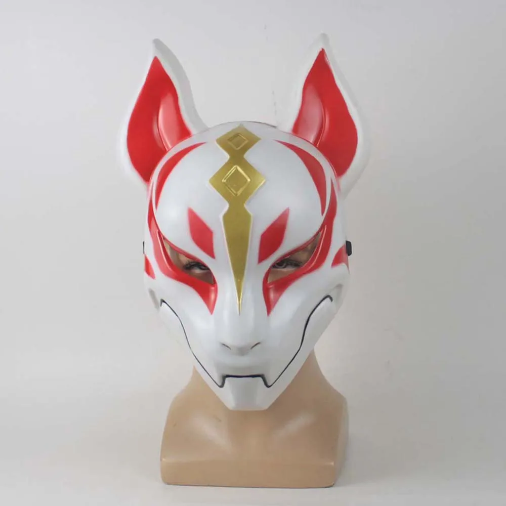Горячая игра дрейф Косплей лиса Вечерние Маски Kitsune полная голова для взрослых