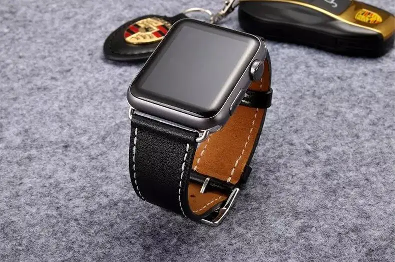 Высококачественная кожаная Петля для iWatch 40 мм 44 мм спортивный ремешок для Apple watch 42 мм 38 мм Серия 1 2 3 4 5