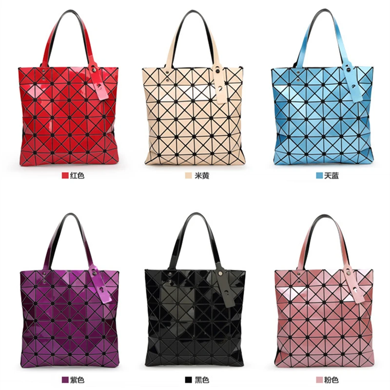 2019 Роскошные для женщин сумка мешок Геометрия блёстки зеркало плотная складной