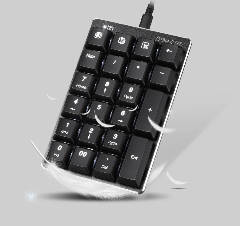Perixx PERIPAD 303 с подсветкой USB Проводная 22 клавиша Механическая цифровая клавиатура