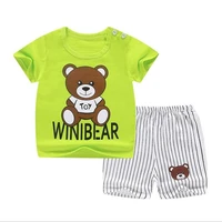 children short sleeve set pure cotton girl summer boys shorts baby baby clothes korean childrens