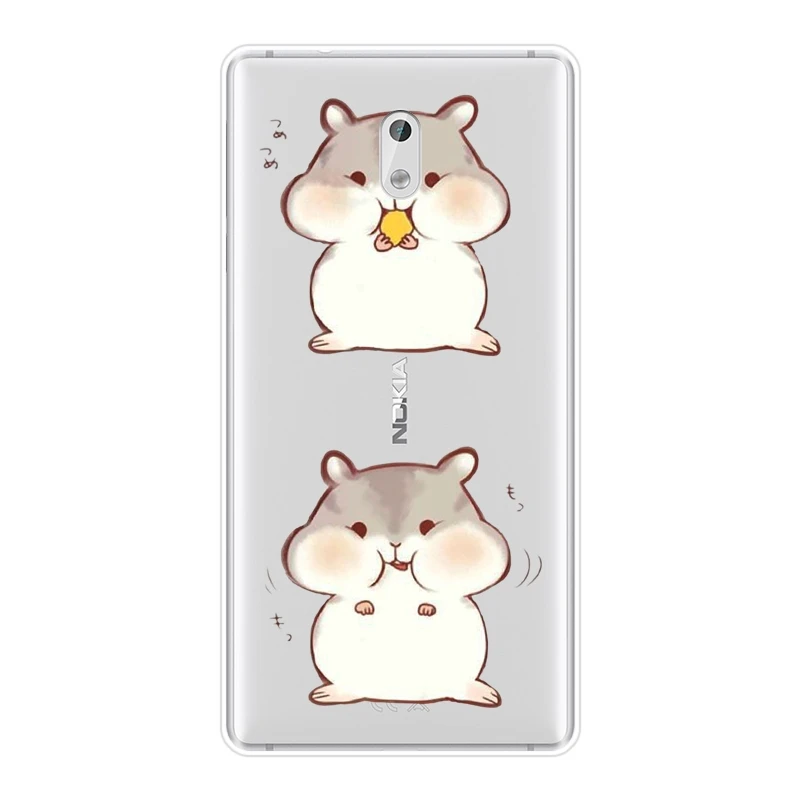 Задняя крышка для Nokia 8 6 5 3 2 1 Рождественский хомяк Kawaii милый забавный Мягкий