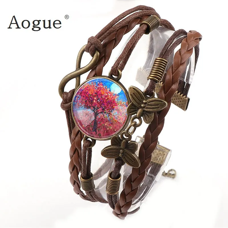 Браслет из искусственной кожи с изображением дерева жизни|tree of life bracelet|bracelet treetree