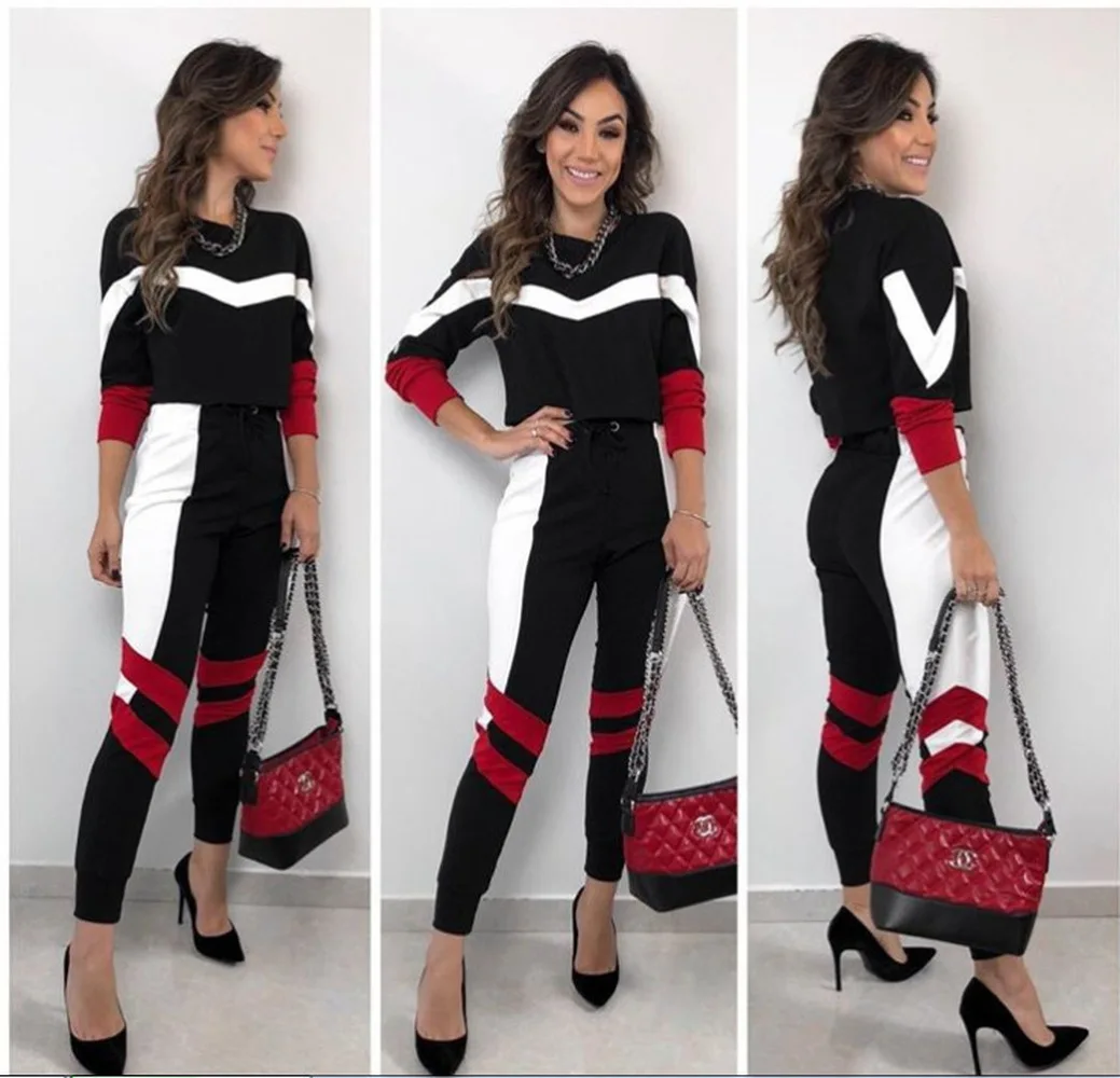 Женский Повседневный Спортивный костюм ZOGAA повседневный из 2 предметов с