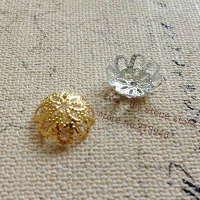 

14MM 400Pcs Double-deck Metal Bead Caps DIY Jewelry Findings Accessories