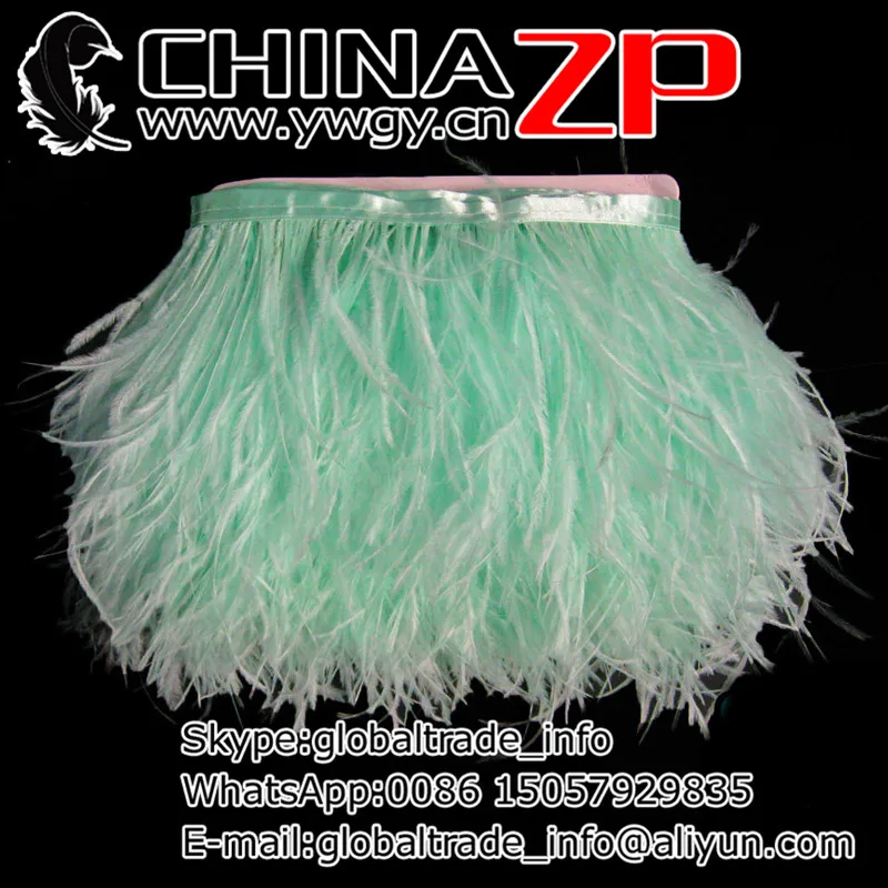 Manufacturer in CHINAZP Factory 20yards/lot Good Quality Dyed Mint Green Ostrich Feather Fringes Trim | Дом и сад