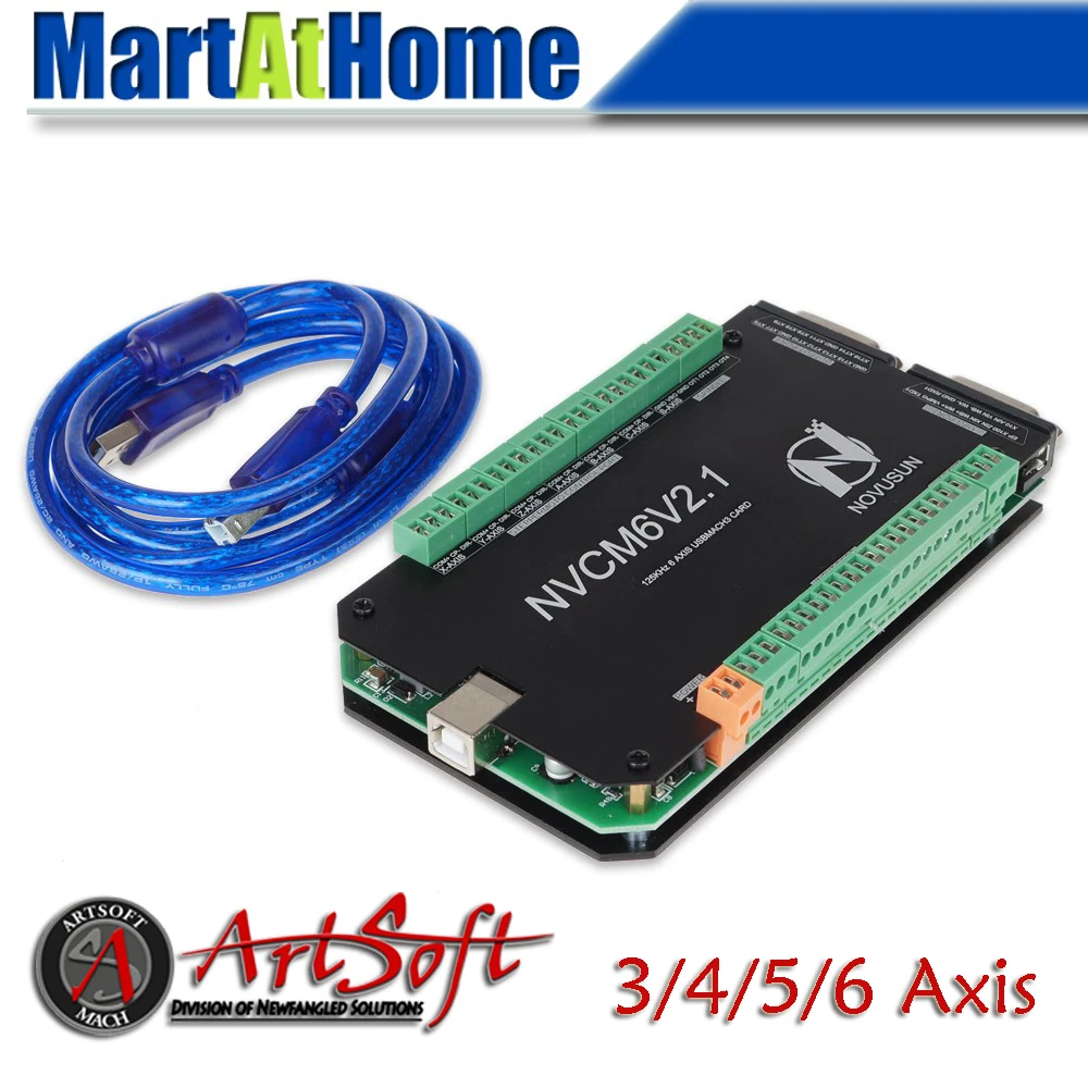 CNC 3/4/5/6 Axis USB Mach3 Breakout Board Motion Control Card 125 кГц вход 12 32 В DC 16 портов фотоэлектрический
