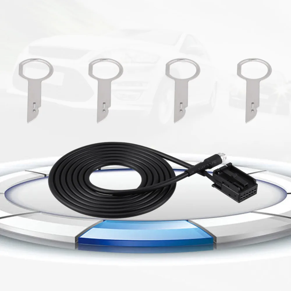 CD MP3 аудио вход Aux кабель адаптер для Ford Focus Mondeo с инструментами удаления ключей