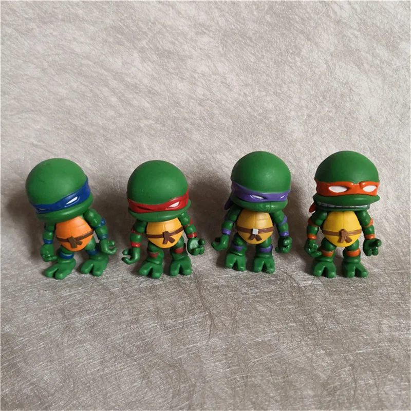 4 шт./лот кунг фу Черепашки Аниме Фигурка отличного качества ниндзя Leonardo Raphael Donatello