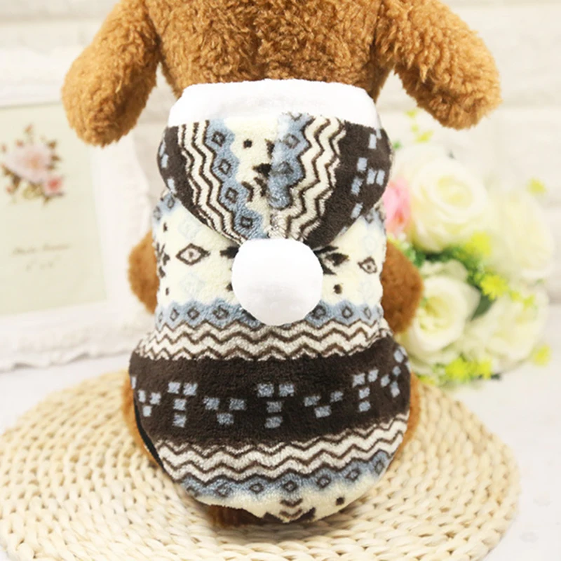 Двухслойная хлопчатобумажная салфетка Одежда для собак с капюшоном короткая