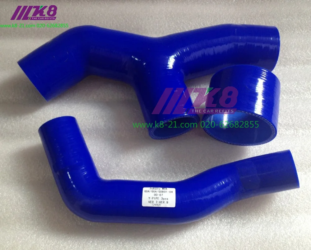 Силиконовые Turbo шланг комплект для SUBARU IMPREZA GDB MK8 WRX 01-04(4 шт) красный/синий/черный