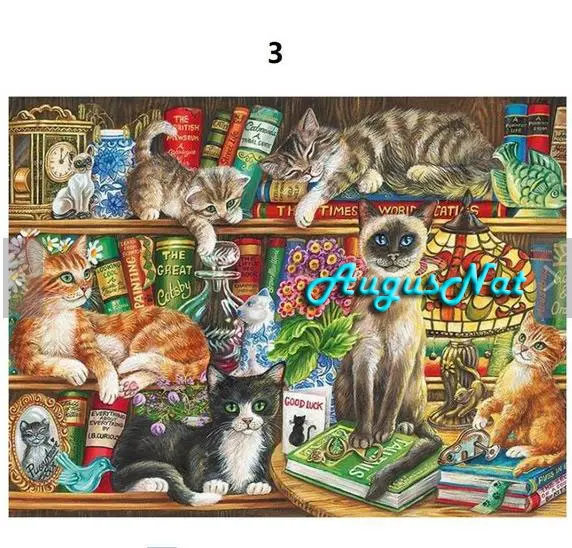 Полная Алмазная картина для книжного шкафа настенная книга обучения рисование