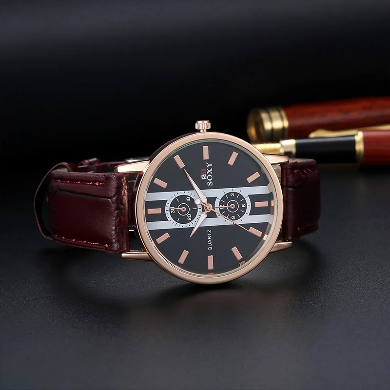Часы наручные SOXY Мужские кварцевые брендовые Роскошные модные спортивные