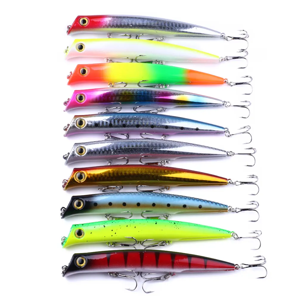 

YUZI Jerkbait lures wobblers 12cm 17g Hard Bait Minnow Popper fishing lure With Magnet Bass Fresh 6# hooks 1PCS