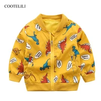 cootelili cute dinosaur infant baby spring sunscreen jacket for children active hooded spring jacket boys kids outerwear coat