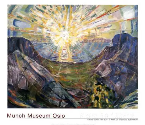 The Sun Edvard Munch живопись современное искусство ручная роспись высокое качество|art