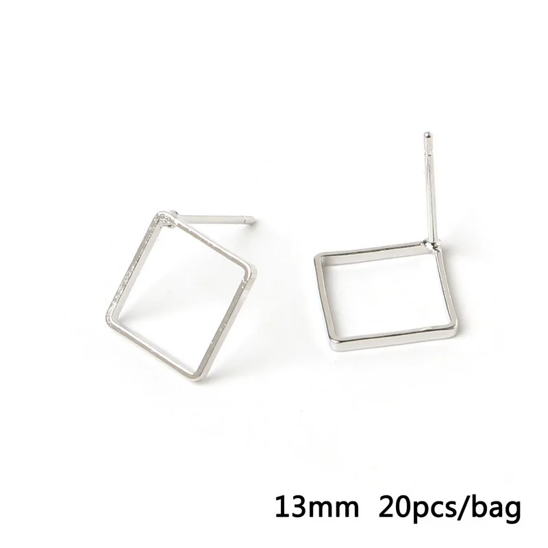 50 Rhodium 6-20 шт Металлические серьги крючки застежки серьги гвоздики покрытые золотом и серебром для DIY ювелирные изделия серьги аксессуары - Цвет: 50 Rhodium