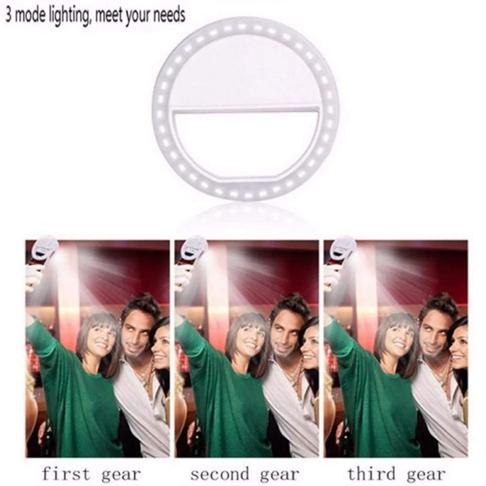 New Selfie Ring Light Portable Flash Led Camera Phone Photography Enhancing for Smartphone iPhone Samsung | Освещение