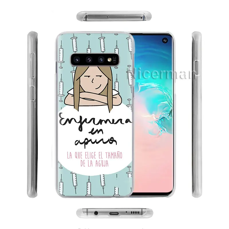 Чехол для телефона samsung Galaxy S10e S10 S8 S9 Plus S6 S7 Edge A40 A50 A70 M20 чехол для доктора медсестры мультяшный Жесткий Чехол для ПК