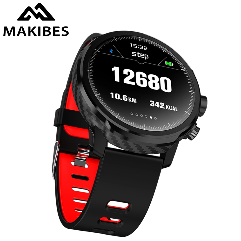 Makibes L5 Smart Watches Standby for 100 days 1.3&quot IP68 waterproof Weather Smartwatch Support Led lighting Message call reminder |