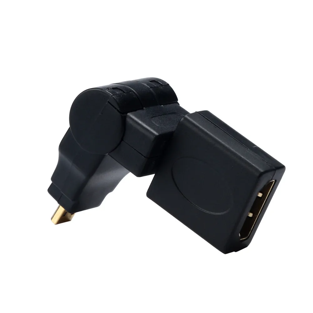 Позолоченный адаптер HDMI с поворотом на 360 градусов Micro (тип A) мама в D) папа для DV