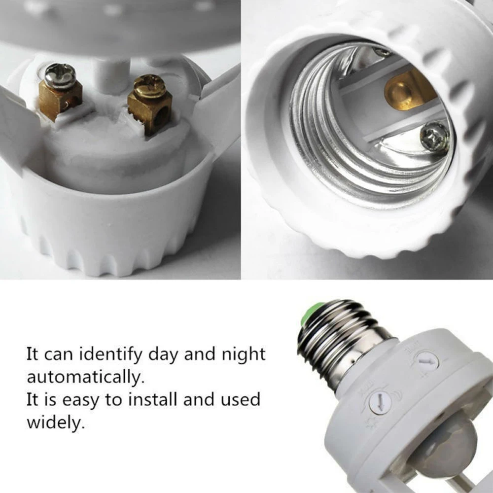 PIR инфракрасный датчик движения человеческого тела E27 держатель лампы