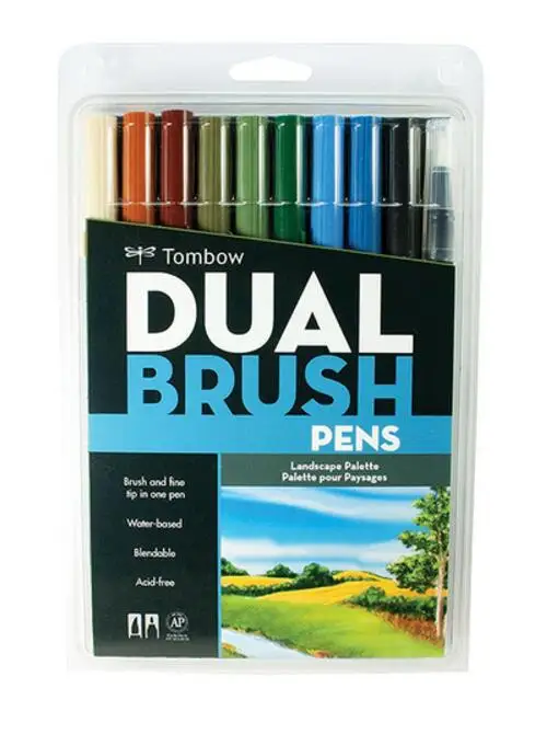 TOMBOW ABT, двойные кисти, ручки, набор, двойная головка, маркеры, цветная ручка, мягкая Акварельная кисть, ручка для рисования, товары для рукоделия - Цвет: Landscape