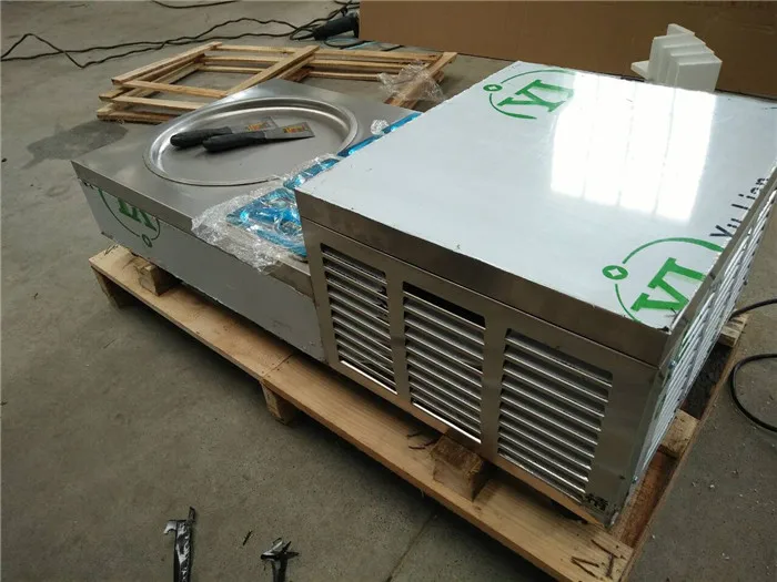 220В/110В столешница R410a квадратная сковорода Жареная Машина для жарки мороженого