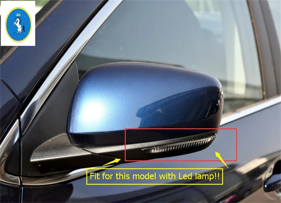 

Yimaautotrims Auto Accessory Outside Rearview Mirror Strip Cover Trim Wiht LED Light For Renault Kadjar 2016 2017 2018 ABS