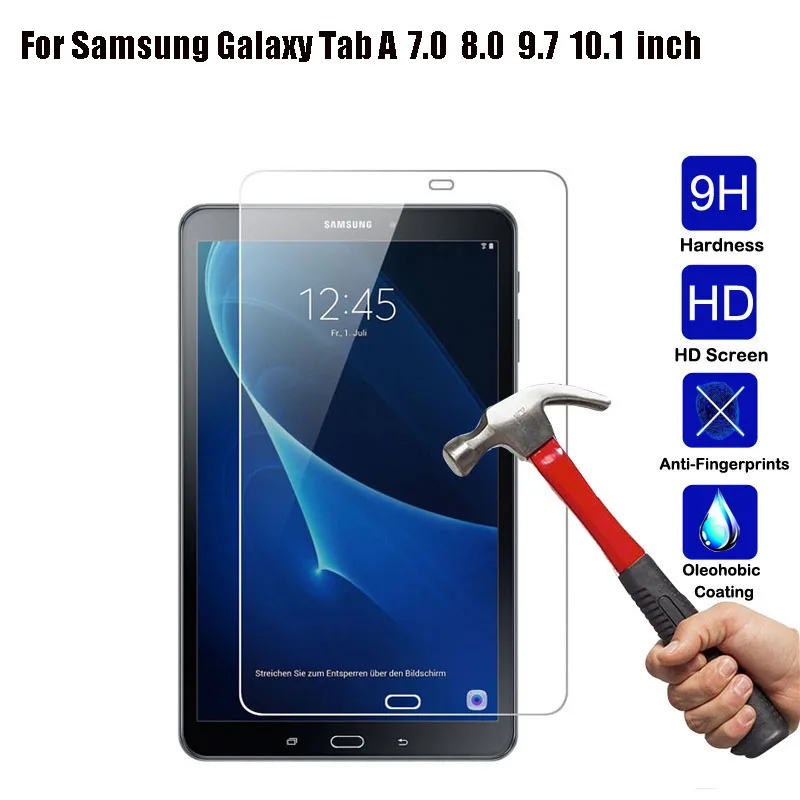 Прозрачное закаленное стекло для планшета Samsung Galaxy Tab A 7 0 8 9 10 1 T580 T585 прозрачная