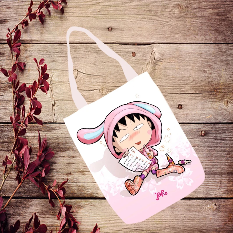 IVYYE 1 шт. Chi bi Maruko модные холщовые сумки через плечо с аниме повседневная сумка для
