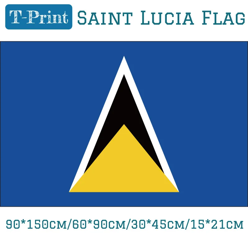 Флаг Санта-Люсии 90*150 см/60*90 см/40*60 см/15*21 см 3x5 футов подвесные флаги баннеры
