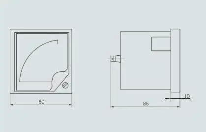 6C2 модель 80 мм x квадратная панель DC 50/5A 100/5A 150/5A 200/5A 250/5A 300/5A 400/5A 500/5A 750/5A 800/5A