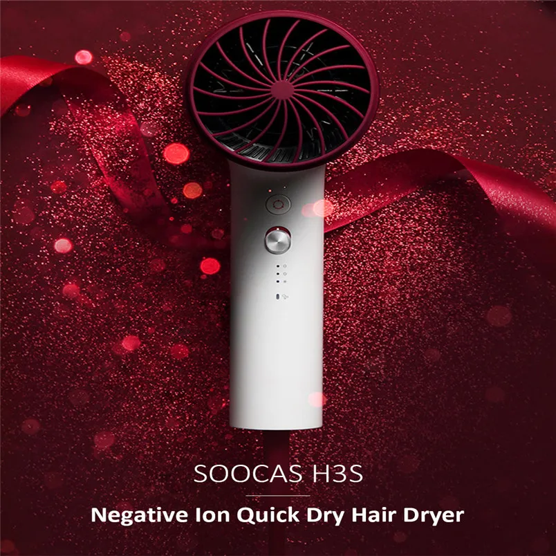 New Xiaomi Soocas H3S Anion Hair Dryer 360-Degree Rotatable Quick Dry Air Outlet Anti-Hot Innovative Diversion Design | Бытовая техника
