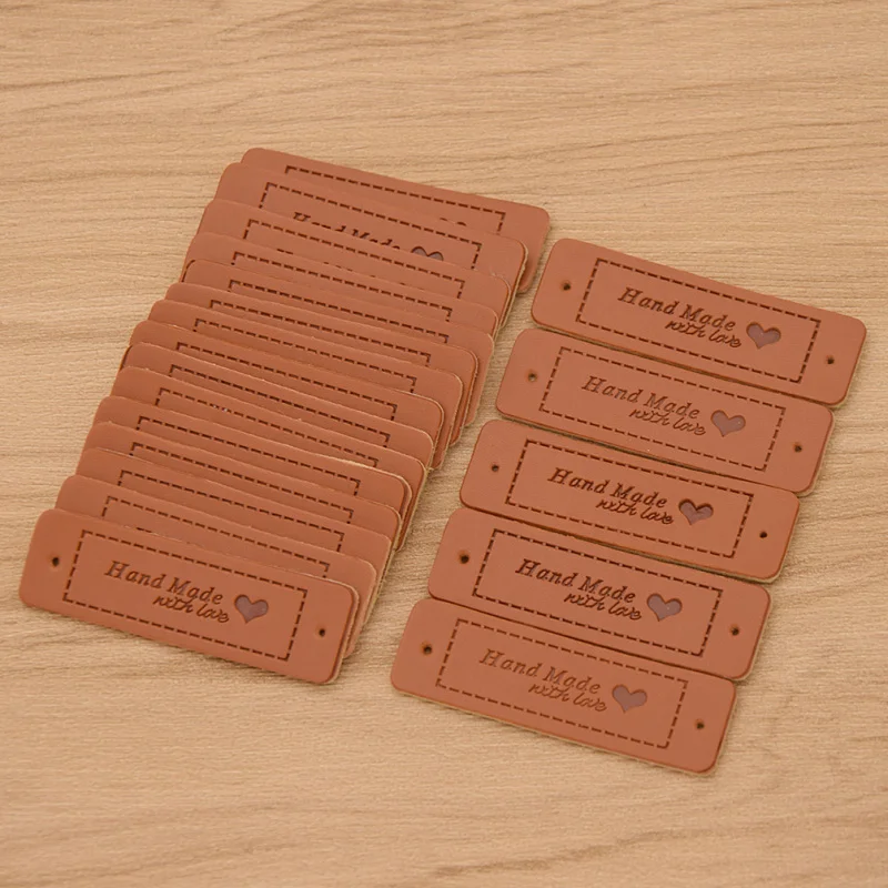 20 шт. ручная работа ярлыки из искусственной кожи для одежды сделай сам сумка