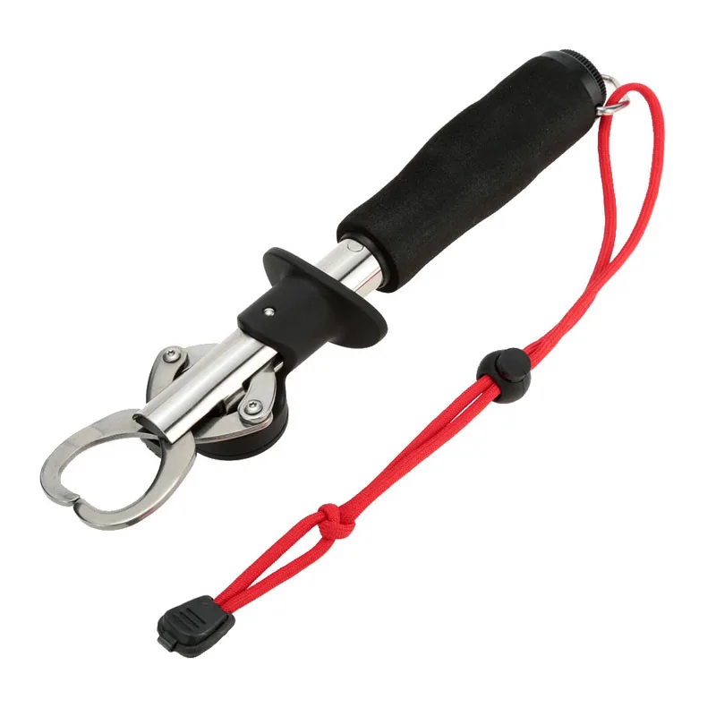 

15kg/33LB Stainless Steel Portable Fish Lip Grip Grabber Fishing Gripper With Weight Scale & Ruler Fishing Tool Tackles New