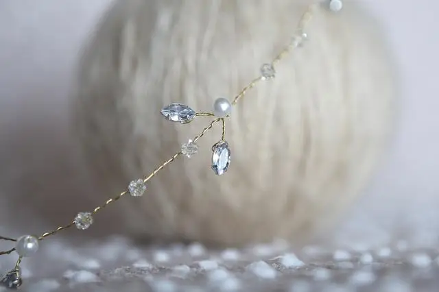 Блестящая повязка для волос ручной работы с кристаллами на голову малышей