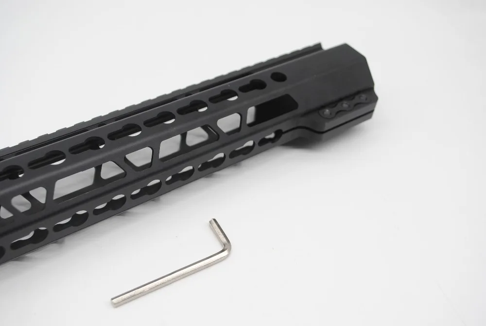 

TriRock New Style Black 15 inch Length LR-308 DMPS .308 Free Float Rail Mounting Handguard Clamping Style Free Shipping