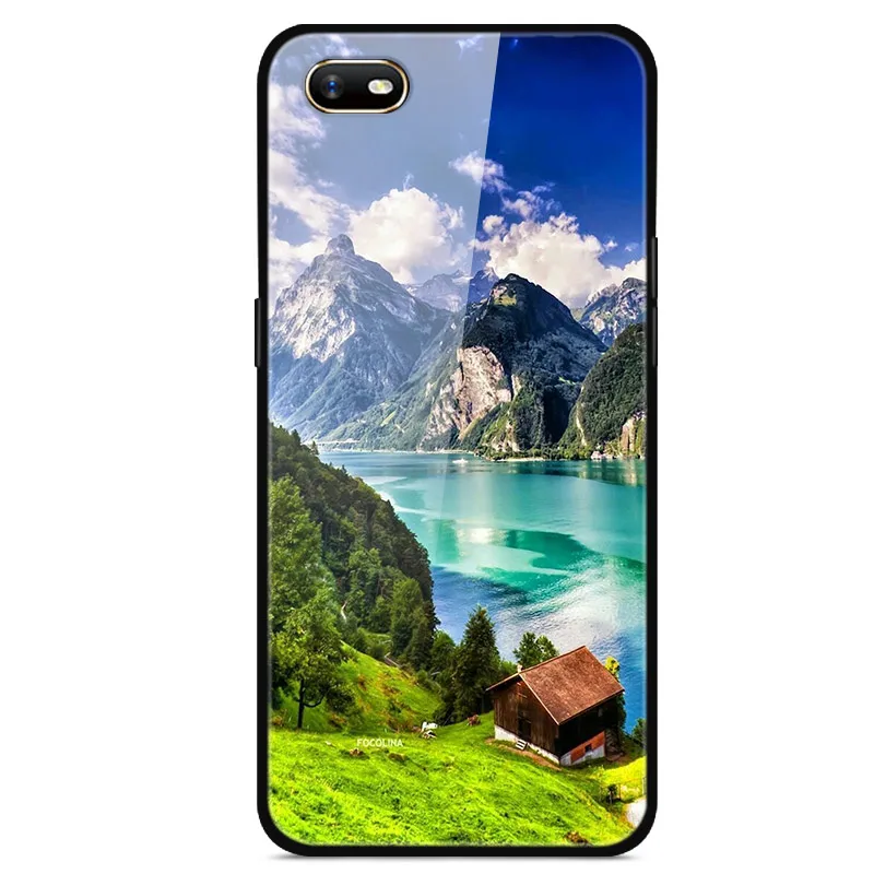 Для OPPO A1K чехол из закаленного стекла жесткий чехол для телефона для OPPO A1K чехол s Мягкий бампер для OPPOA1K A 1K CPH1923 чехол Роскошный - Цвет: 28