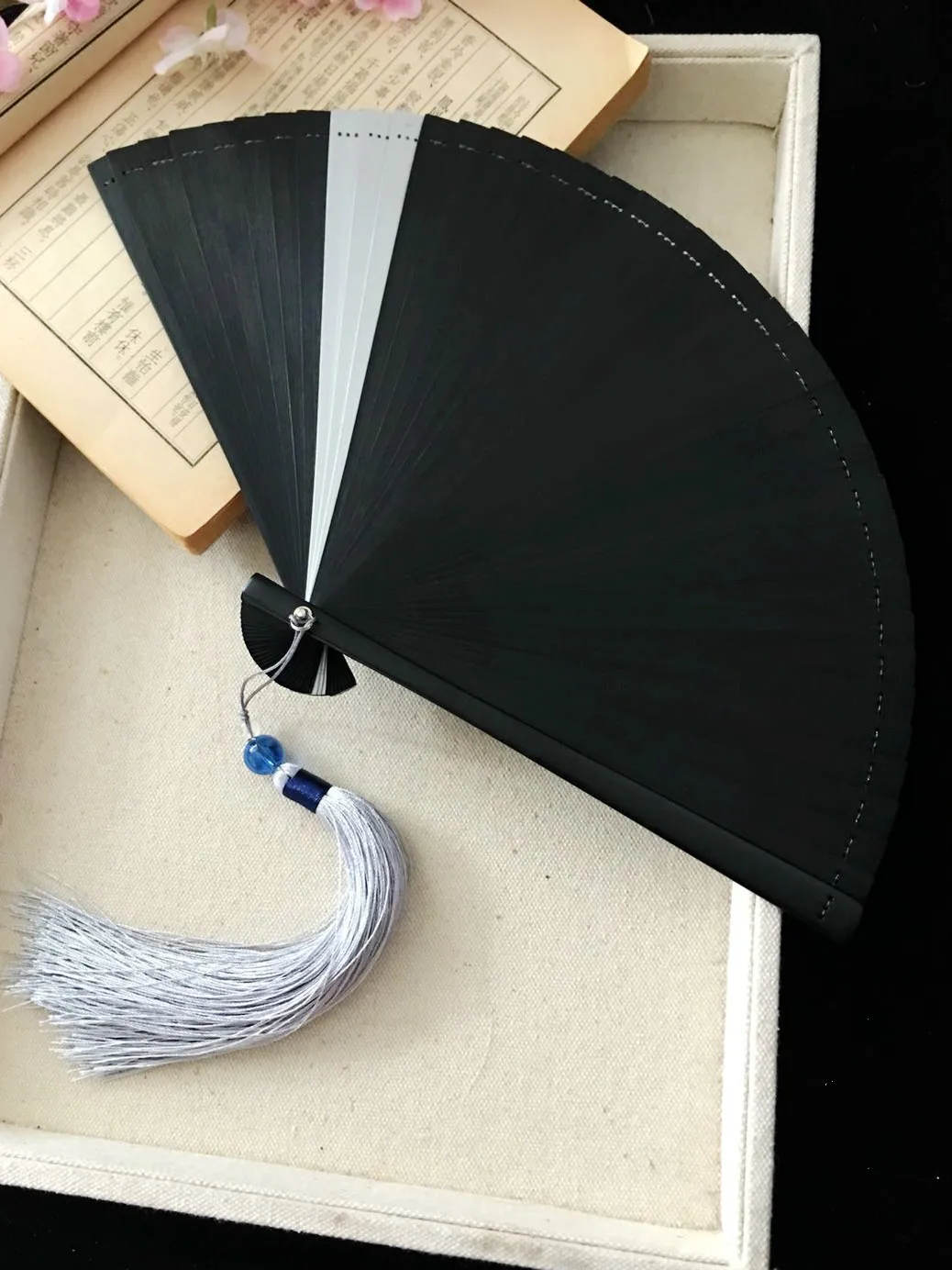 Ретро Китайский стиль маленький складной вентилятор в японском стиле бамбуковое