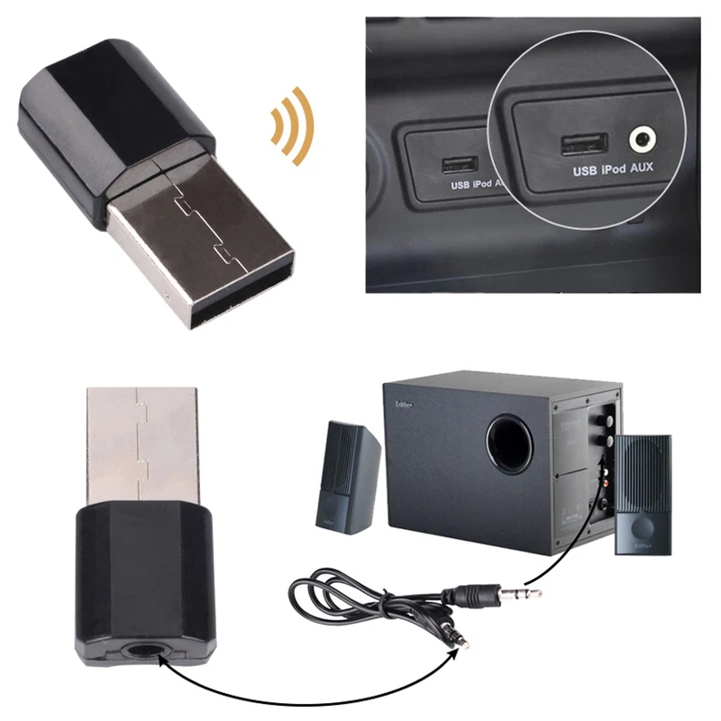 TORTOYO Mini USB Bluetooth автомобильный комплект стерео Музыка Аудио Trasmitter беспроводной