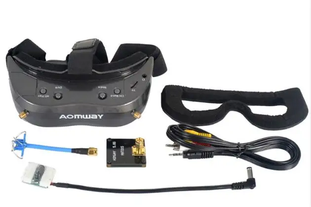 В наличии Aomway Commander Goggles V2 3D 5 8G 64Ch 1080P 800X600 SVGA FPV видеогарнитура с поддержкой HDMI DVR FOV