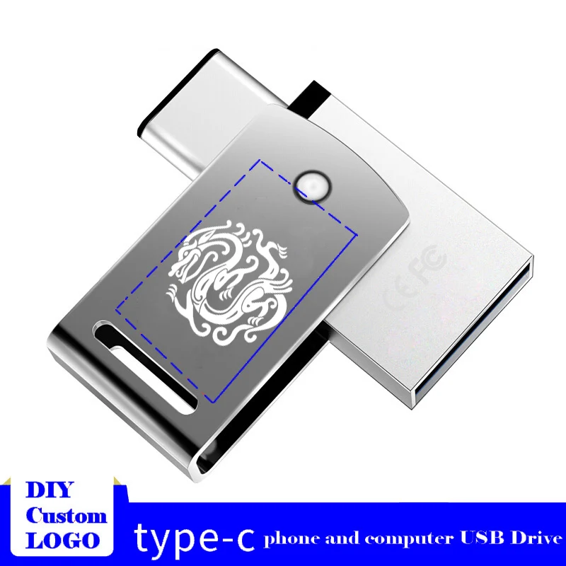 X5000M plus DIY Флешка 32 Гб hp X5000M USB 3,1 металлический поворотный флеш-накопитель 32 Гб OTG ручка гравированный DIY логотип type-C 32 г ручка привода флешки Cle USB 3,0 - Цвет: X5000M plus DIY