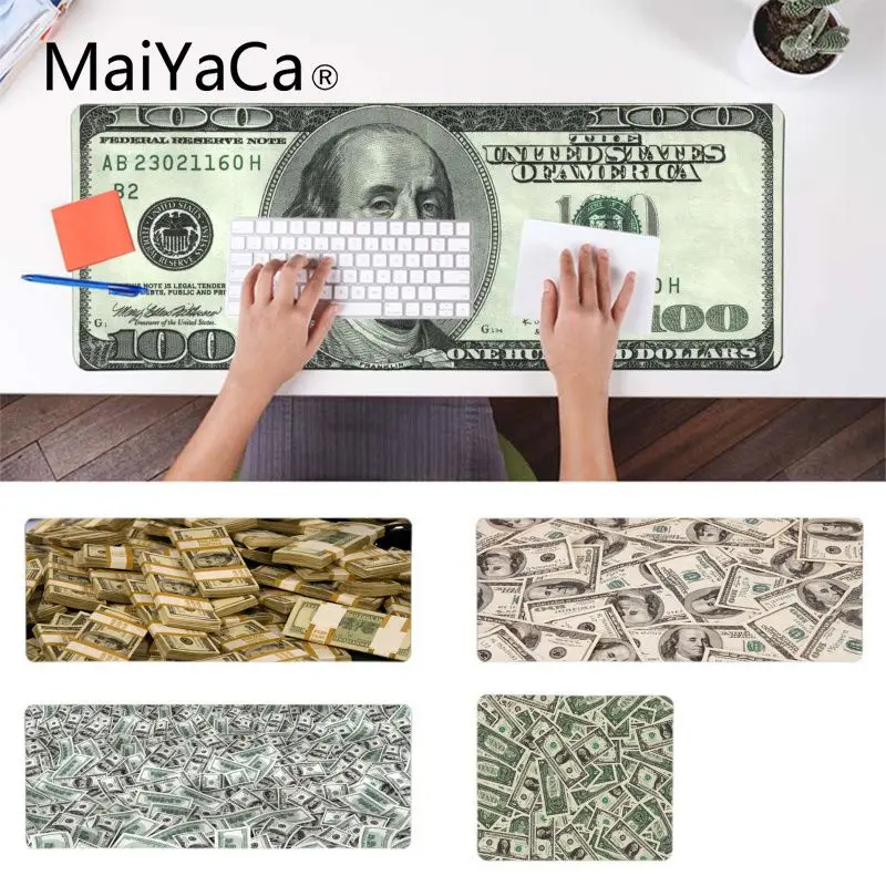 Maiyaca коврик для мыши крутой доллар деньги коврик для мыши геймер игровые коврики прочный резиновый коврик для мыши