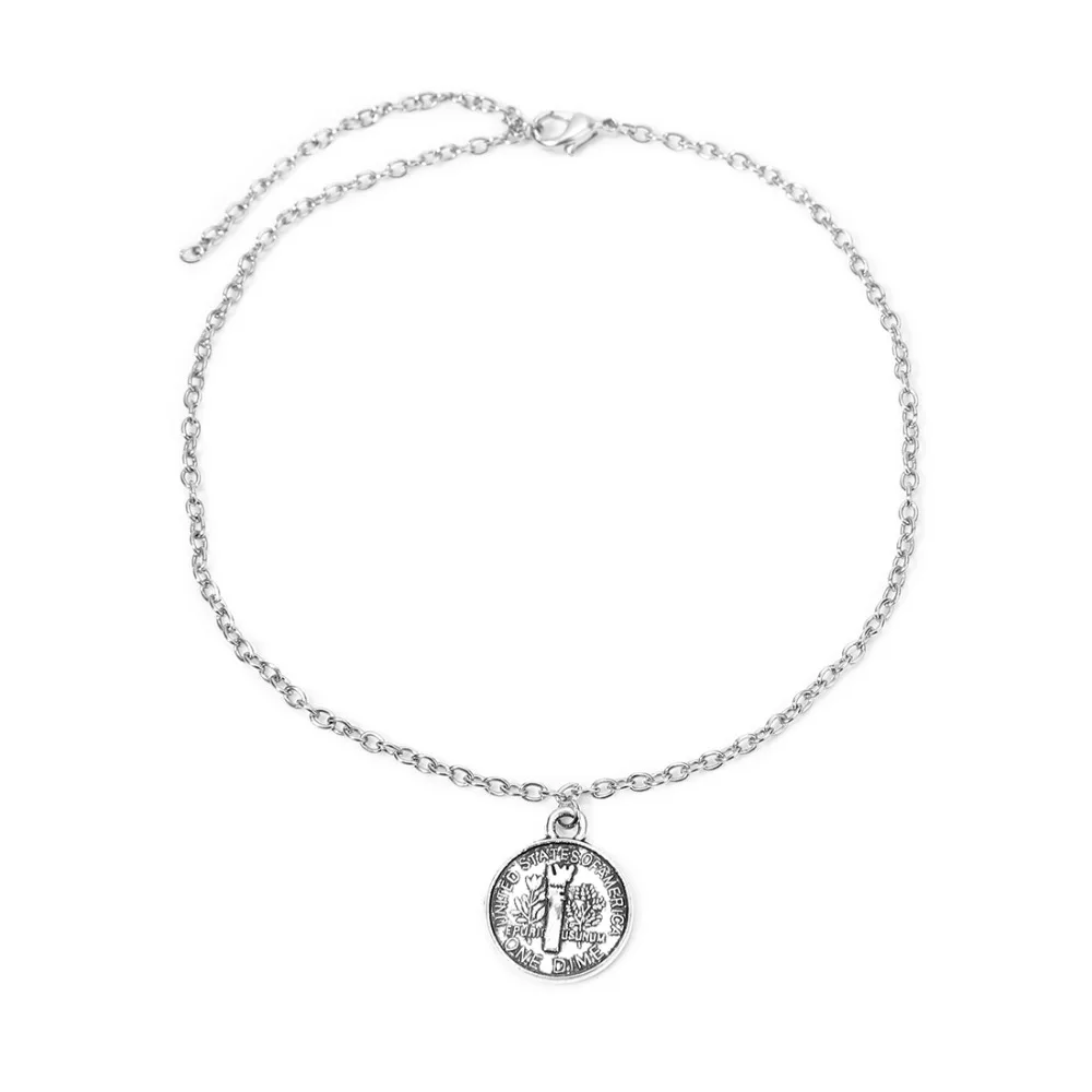 Женская серебряная цепочка с подвеской LINSOIR элегантный браслет застежкой лето 2019