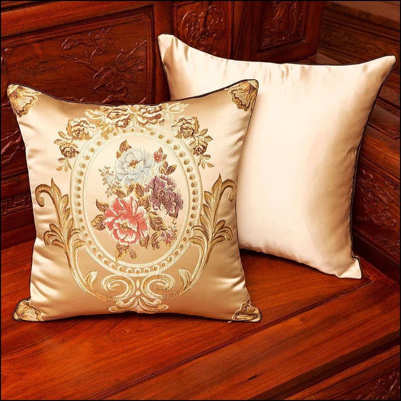Европейские Роскошные Чехлы для подушек вышитые шелковые Наволочки квадратный